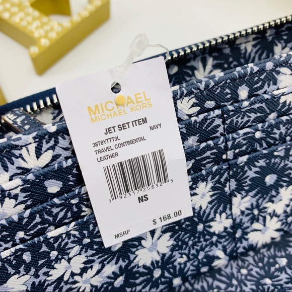 Michael Kors Jet Set Leather Floral Wallet - Picture 6 of 7